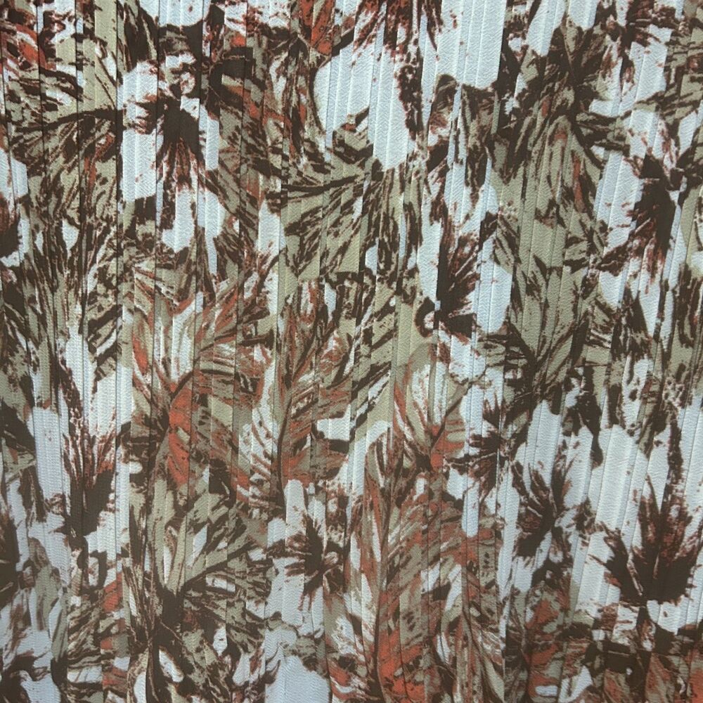 Catherines Autumn Multicolor Abstract Print Pleat Blouse-Crochet Trim-Sz 0X-Boho - Picture 7 of 11